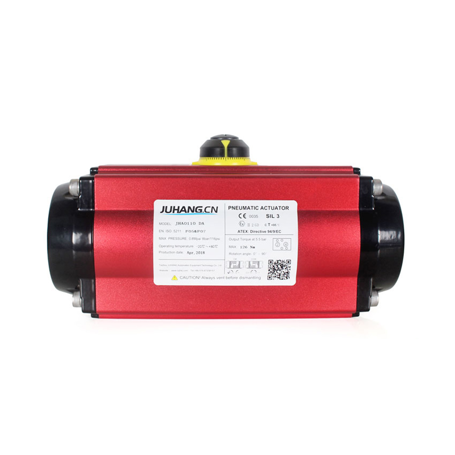 Actuator pneumatic și pinion cu acțiune dublă JHA0110DA